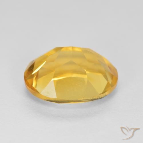 9,17 ctw natürlicher Tiefes Goldorange Citrin, Oval, VVS-VS