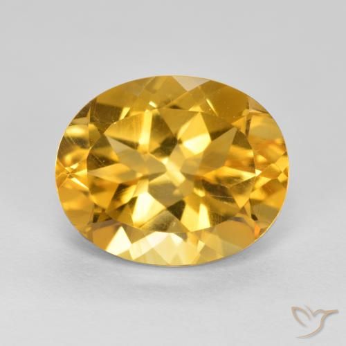 3.50ct Natürlicher Dunkelgolden Citrin, Oval, VVS-VS