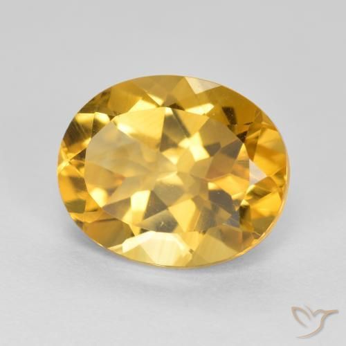 9,17 ctw natürlicher Dunkelgolden Citrin, Oval, VVS-VS