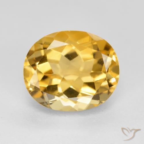 3.57ct Natürlicher Tiefes Goldorange Citrin, Oval, VVS