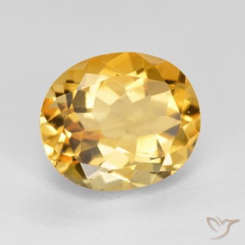 9,17 ctw natürlicher Tiefes Goldorange Citrin, Oval, VVS