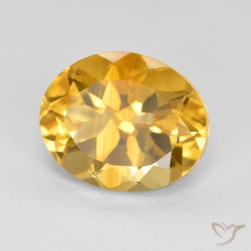 3.71ct Natürlicher Mittel-Dunkelgold Citrin, Oval, VVS-VS