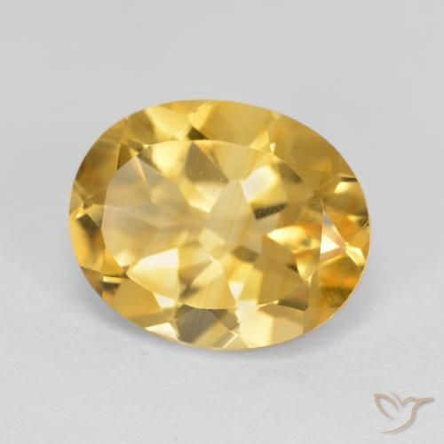9,17 ctw natürlicher Golden Citrin, Oval, VVS-VS