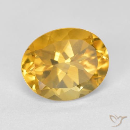 9,17 ctw natürlicher Mittel-Dunkelgold Citrin, Oval, VVS-VS
