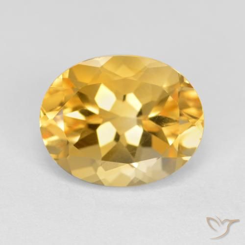 3.74ct Natürlicher Golden Citrin, Oval, VVS-VS