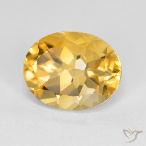 9,17 ctw natürlicher Golden Citrin, Oval, VVS-VS