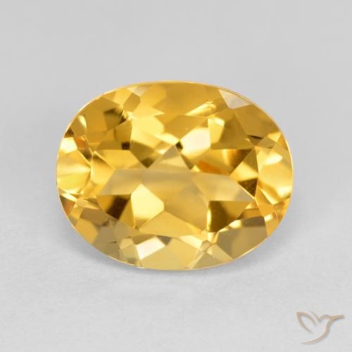 3.60ct Natürlicher gold-orange Citrin, Oval, VVS