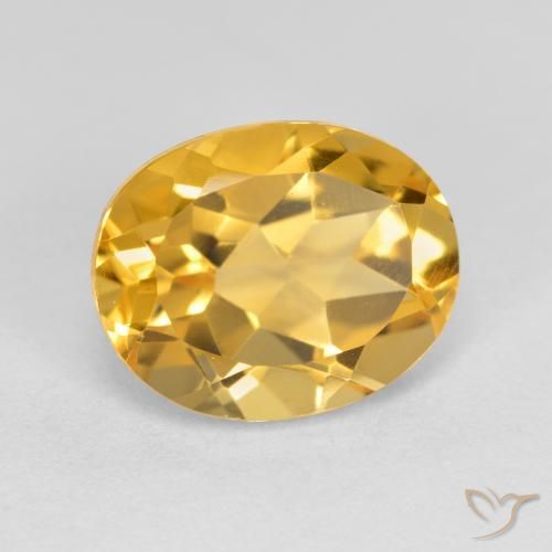 9,17 ctw natürlicher gold-orange Citrin, Oval, VVS