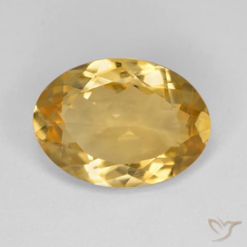 4.12ct Natürlicher Tiefes Goldorange Citrin, Oval, VS