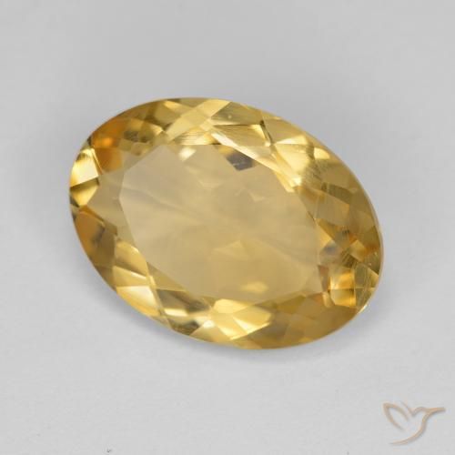 9,17 ctw natürlicher Tiefes Goldorange Citrin, Oval, VS