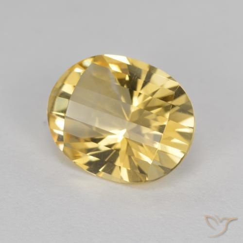 9,17 ctw natürlicher Golden Citrin, Oval, VVS