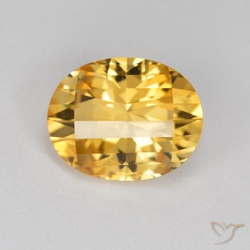 2.53ct Natürlicher gold-orange Citrin, Oval, VVS