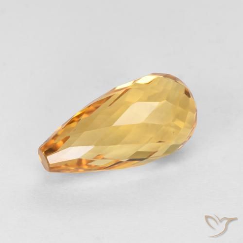 2.99ct Natürlicher Orange-Gold Citrin, Briolette, VVS-VS