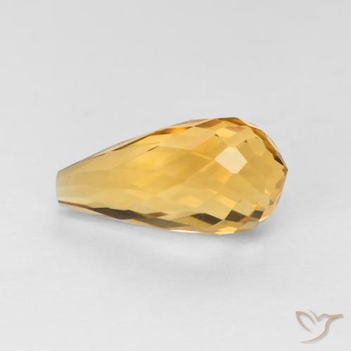 9,17 ctw natürlicher Mittelorange Citrin, Briolette, VVS-VS