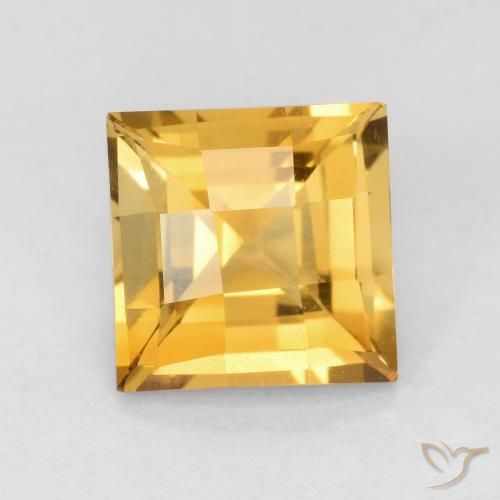1.72ct Natürlicher Mittelgold Citrin, Quadrat, VVS