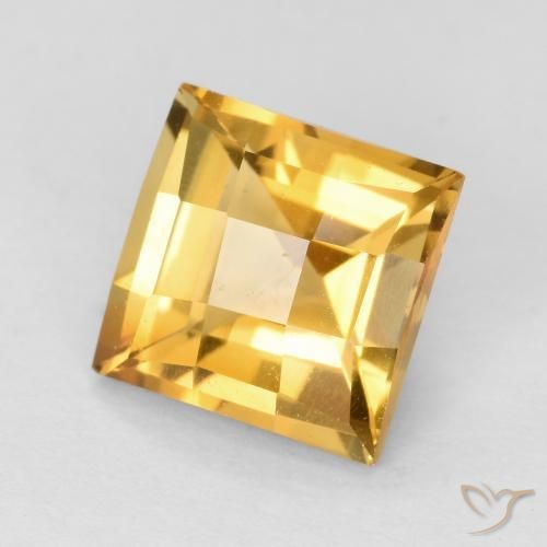 9,17 ctw natürlicher Mittelgold Citrin, Quadrat, VVS