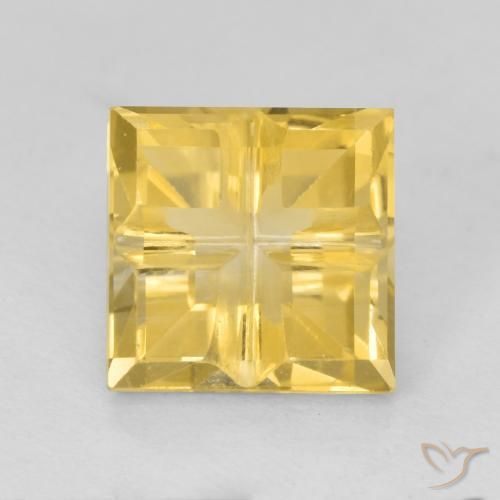 1.82ct Natürlicher Gold-gelb Citrin, Quadrat, VS