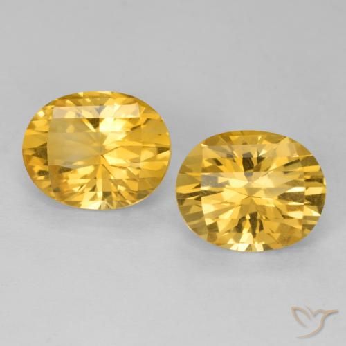 5.07ctw Natürlicher Tiefes Gold Citrin, Oval, VVS-VS
