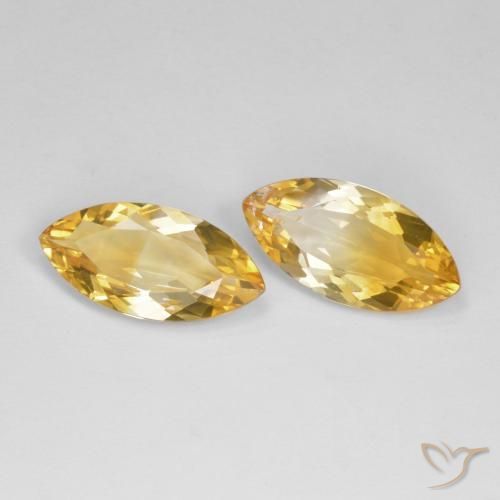 12.07 ct natürliche Golden Citrin-Edelsteine, Marquise, VS