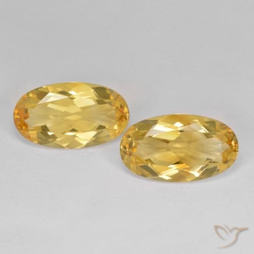 6.83ctw Natürlicher Golden Citrin, Oval, VVS