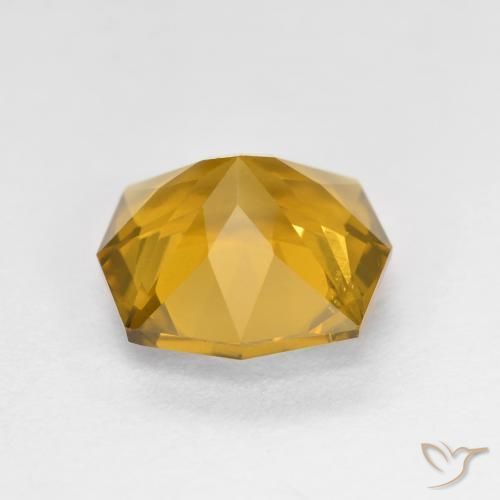 9,17 ctw natürlicher Orange-Gold Citrin, Oktagonschliff, VVS
