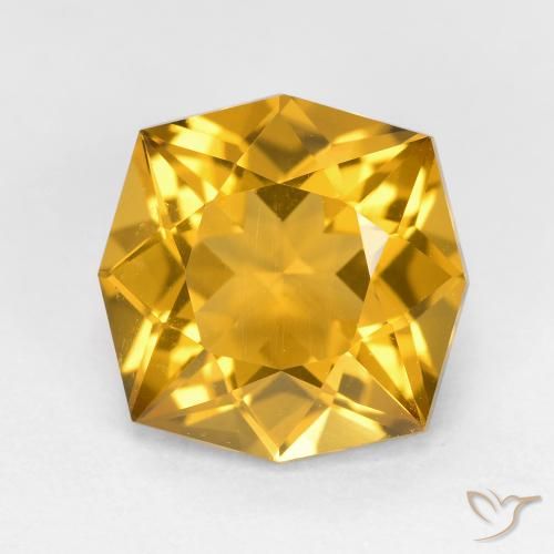2.86ct Natürlicher Orange-Gold Citrin, Smaragdschliff, VVS