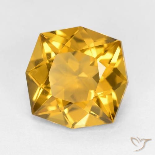 9,17 ctw natürlicher Orange-Gold Citrin, Oktagonschliff, VVS