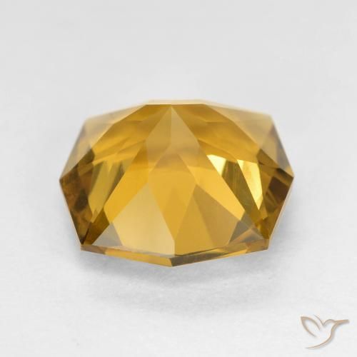 9,17 ctw natürlicher Orange-Gold Citrin, Oktagonschliff, VVS