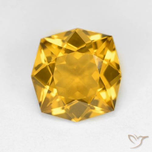 3.61ct Natürlicher Golden Citrin, Smaragdschliff, VVS