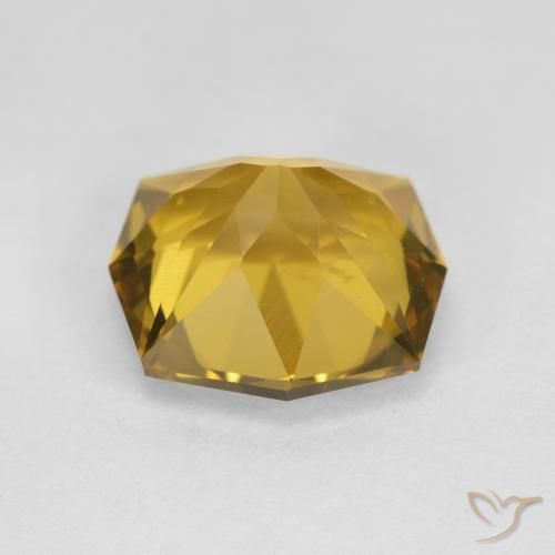 9,17 ctw natürlicher Mittelgold Citrin, Oktagonschliff, VVS