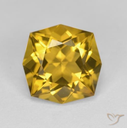 4.09ct Natürlicher gold-orange Citrin, Smaragdschliff, VVS