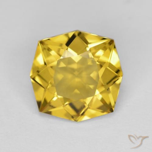 2.54ct Natürlicher Golden Citrin, Smaragdschliff, VVS