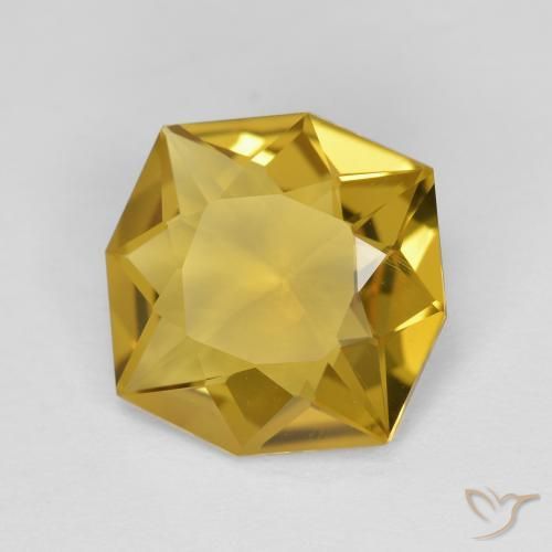 9,17 ctw natürlicher Mittleres Gold Citrin, Oktagonschliff, VVS