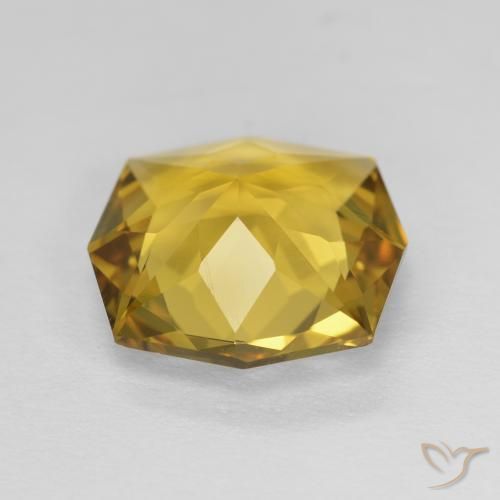 9,17 ctw natürlicher Mittleres Gold Citrin, Oktagonschliff, VVS