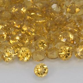 1,71 ct natürliche goldener Citrin-Edelsteine, Rundschliff, VVS-VS