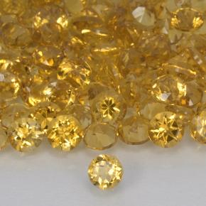 1,71 ct natürliche goldener Citrin-Edelsteine, Rundschliff, VVS-VS