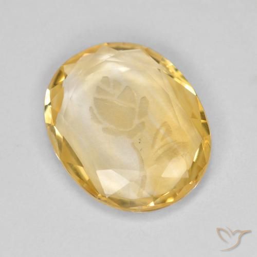 1.42ct Natürlicher hellgolden Citrin, Oval, Transparent