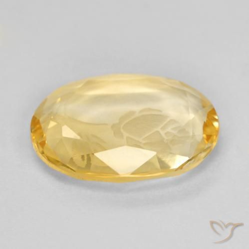 9,17 ctw natürlicher hellgolden Citrin, Oval, Transparent