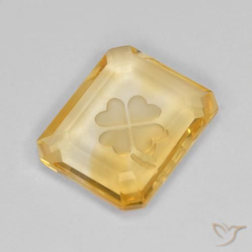 9,17 ctw natürlicher Golden Citrin, Oktagonschliff, Transparent