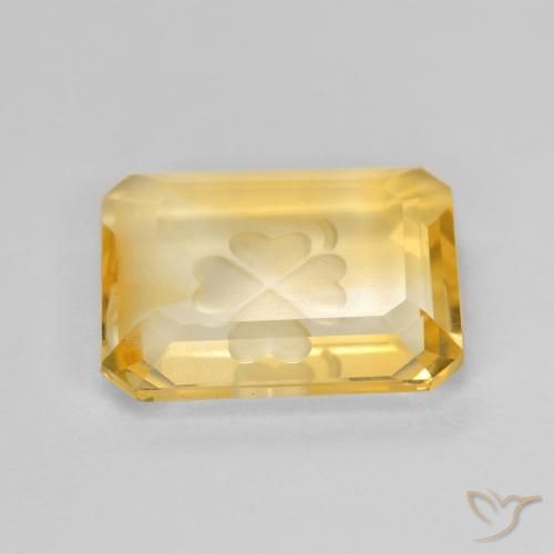 9,17 ctw natürlicher Golden Citrin, Oktagonschliff, Transparent