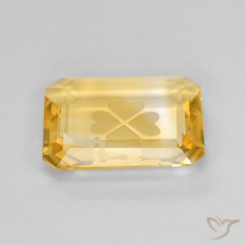 9,17 ctw natürlicher Helles Gold Citrin, Oktagonschliff, Transparent