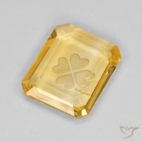 9,17 ctw natürlicher Mittleres Gold Citrin, Oktagonschliff, Transparent