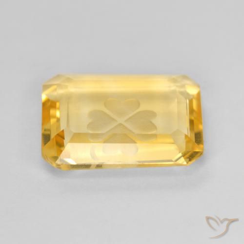 9,17 ctw natürlicher Mittleres Gold Citrin, Oktagonschliff, Transparent
