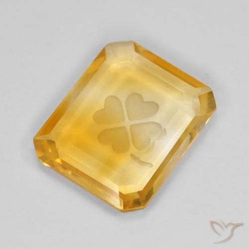9,17 ctw natürlicher Mittleres Gold Citrin, Oktagonschliff, Transparent