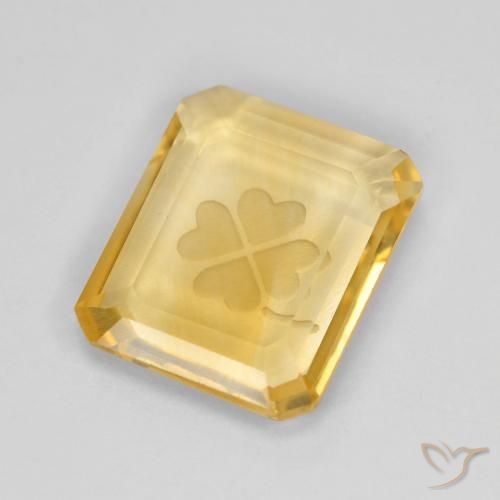 9,17 ctw natürlicher Mittleres Gold Citrin, Oktagonschliff, Transparent