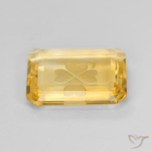 9,17 ctw natürlicher Mittleres Gold Citrin, Oktagonschliff, Transparent