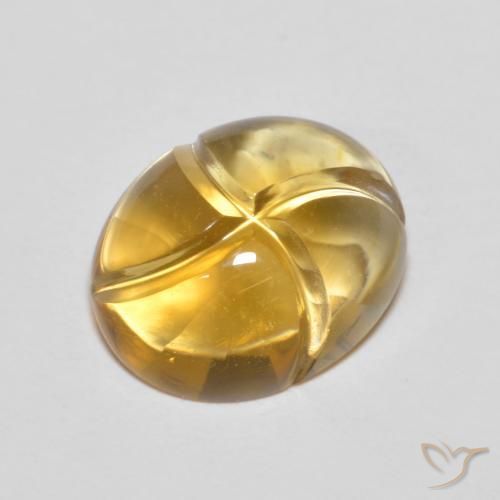 9,17 ctw natürlicher Gold-Orange Citrin, Oval, VVS-VS