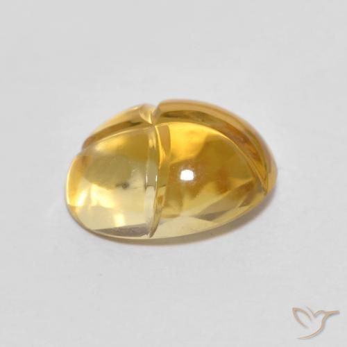 9,17 ctw natürlicher Gold-Orange Citrin, Oval, VVS-VS