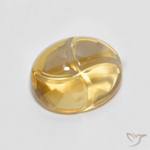 9,17 ctw natürlicher Golden Citrin, Oval, Transparent
