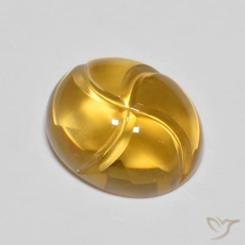 2.81ct Natürlicher Gold-Orange Citrin, Oval, Transparent